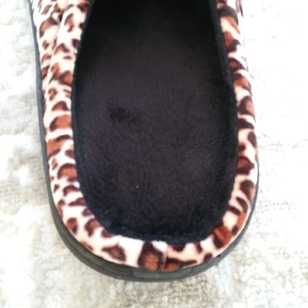 Animal Leopard Print Memory Foam Slippers Size La… - image 8